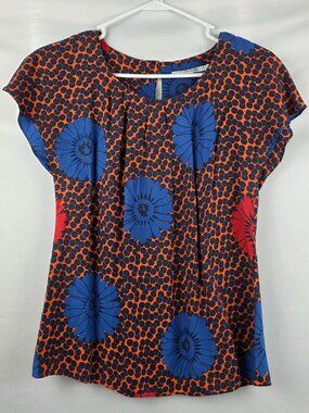 Boden Ravello Polka Dot Silk Blend Blouse Top Size 4